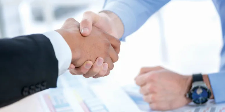 Business hand shake image